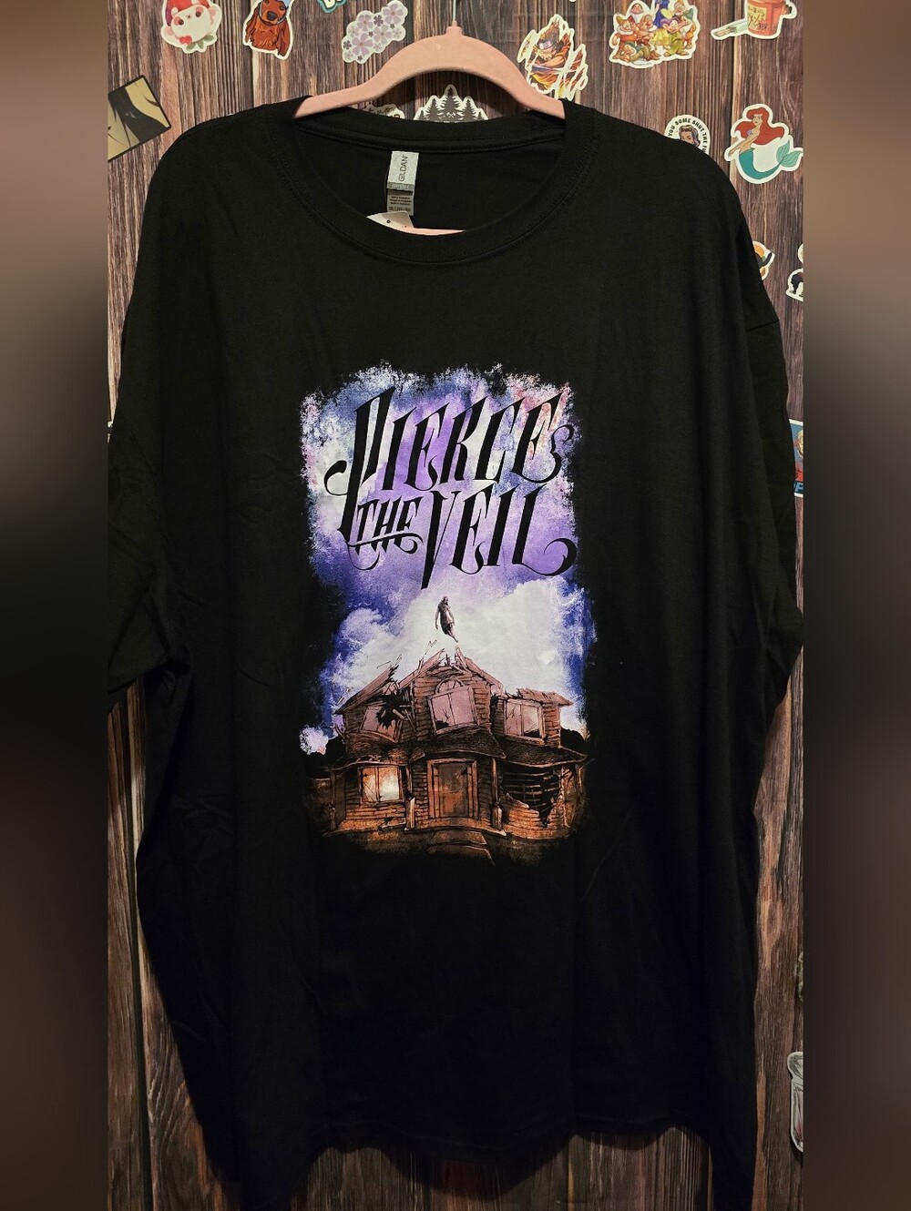 Pierce The Veil Graphic Band Tee - Black with Purple & Brown Artwork